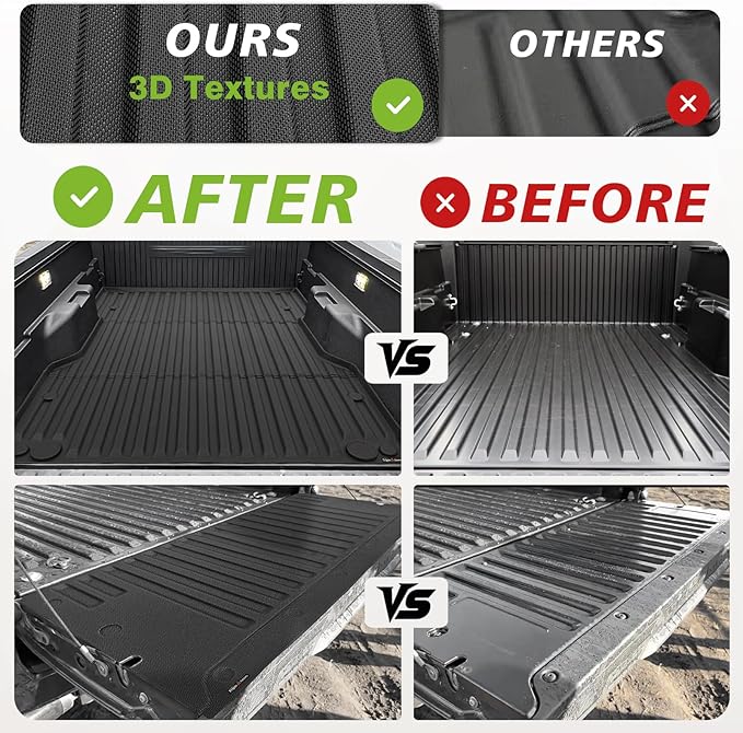 TripleAliners for Tacoma 2024 2025 | Truck Bed Mat & Tailgate Mat | All Weather - Image 7