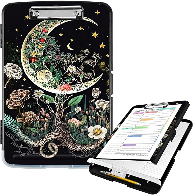Clipboard with Storage High Capacity Plastic Nursing Clipboards with Pen Holder by Unknown