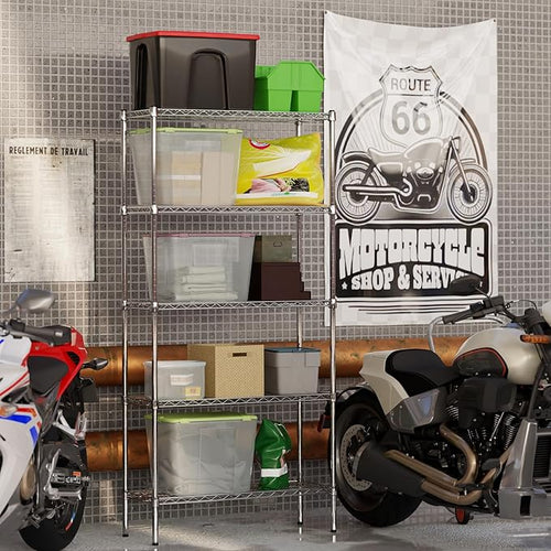 14" Deep x 36" Wide x 74" Height Wire Shelving Kit | 5-Tier | NSF Commercial - Image 2