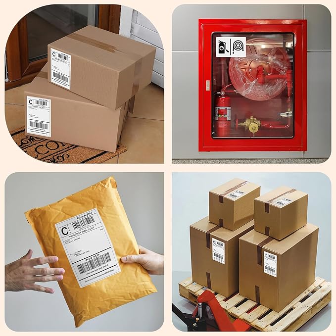 L LIKED 4000 Thermal Shipping Labels 4”x 6”in Fanfold, Permanent Adhesive - Image 7