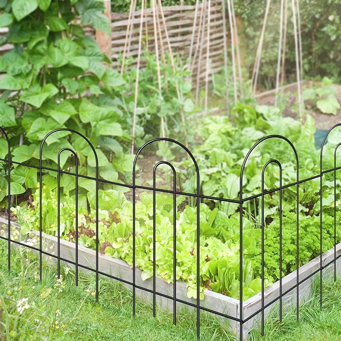 Garden Fence Border 32inX20ft Black Metal Wire Garden Fencing Panel Outdoor - Image 6