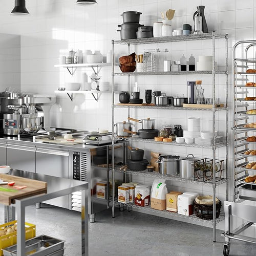 14" Deep x 54" Wide x 86" Height Wire Shelving Kit | 6-Tier | NSF Commercial - Image 2