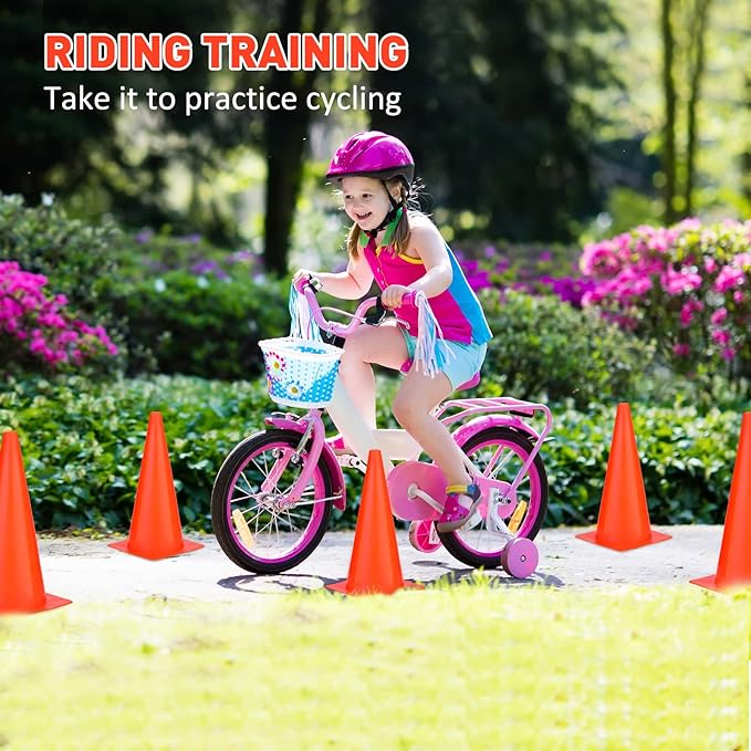 Reginary 12 Pcs 15 Inch Parking Cones, Traffic Cones, Plastic Cones - Image 7