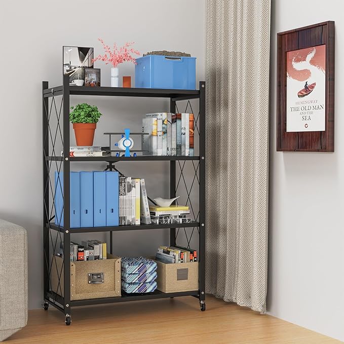 Lifetime Home 4-Tier Foldable Storage Shelf - Image 2