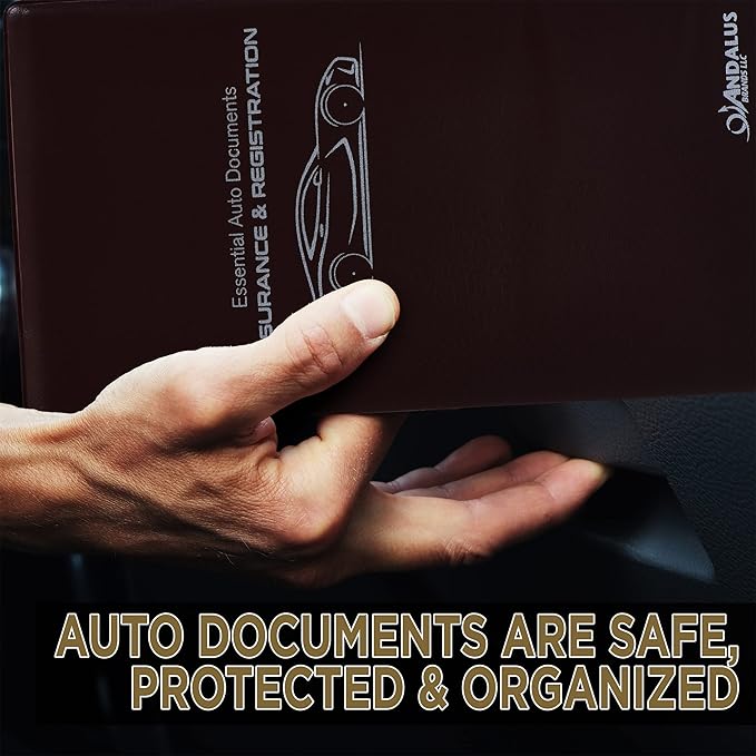 Andalus Auto Registration & Insurance Card Holder Pack of 2, Waterproof - Image 5