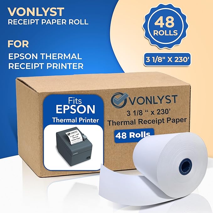 3 1/8 x 230 Thermal Paper Receipt Roll - Image 7