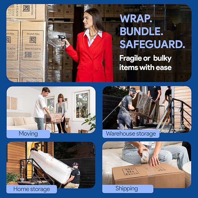 International Plastics Co. 15" Plastic Stretch Film Wrap - Image 6