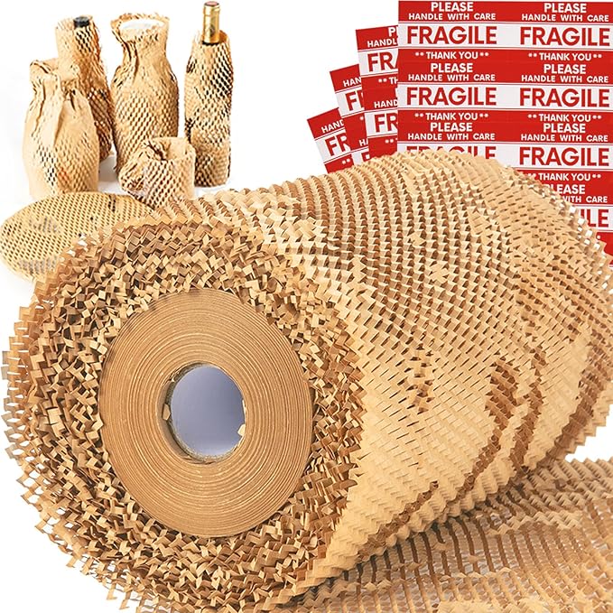 Honeycomb Packing Paper Wrap 15''x20520", Substitute Alternative by NAPALOOK