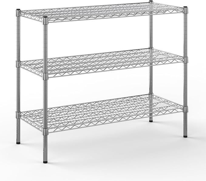 18" Deep x 42" Wide x 34" Height Wire Shelving Kit | 3-Tier | NSF Commercial by Regal+Altair