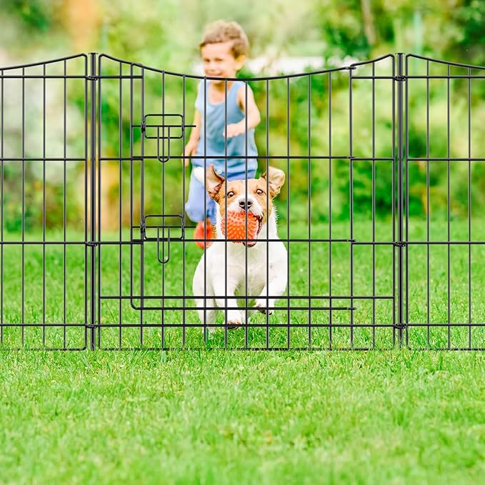 INJOPEXI Garden Fence 6 Panels 11.8ft×24in Decorative Garden Fences - Image 5