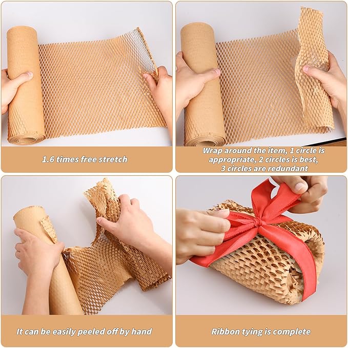 Honeycomb Packing Paper 16" x 400', Bubble Cushioning Wrap - Image 6