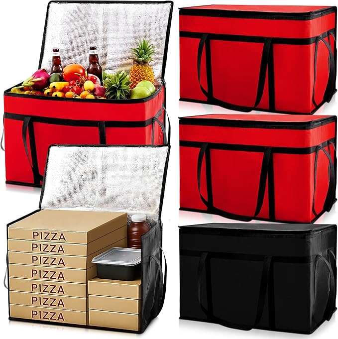 Maxcheck 6 Pcs Insulated Bags for Food Delivery XXXL Large Capacity Hot Grocery by Maxcheck
