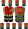 BeautyWill Custom Logo Safety Vest Class2 High Visibility Reflective Vest by BeautyWill