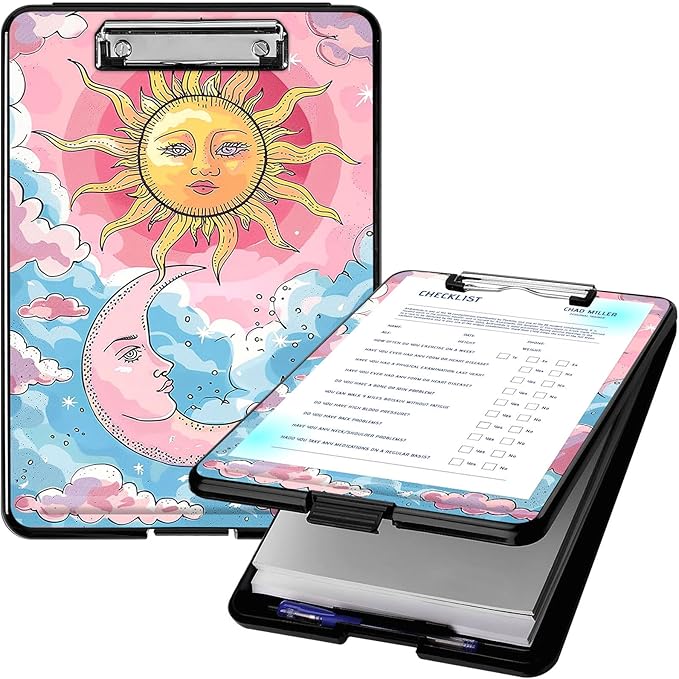Clipboard with Storage, High Capacity Plastic Storage Clipboard with Pen Holder by Qindaiwen