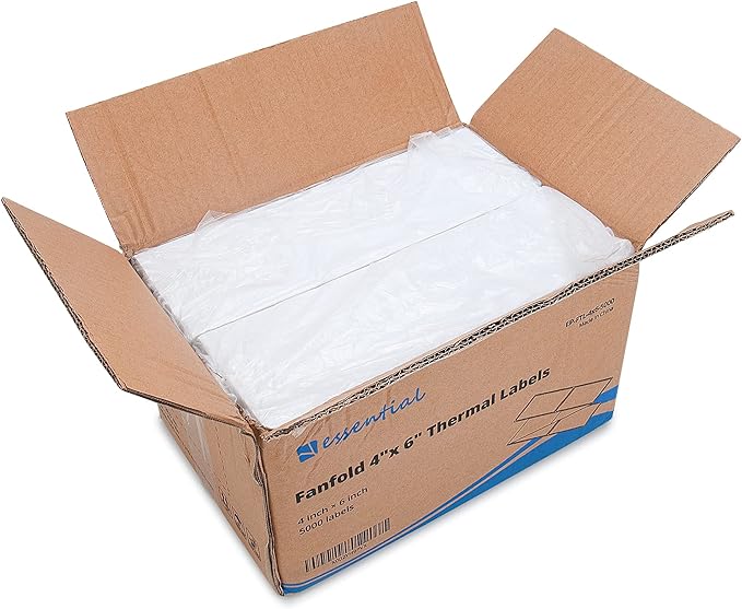 ESSENTIAL Fanfold 4" X 6" Direct Thermal Shipping Labels - Image 5