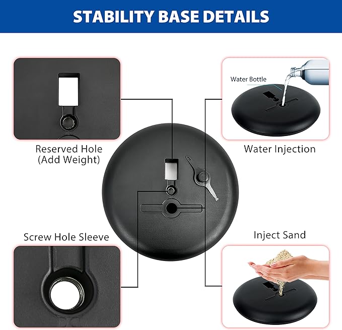 6Packs 11x17 Inch Adjustable Pedestal Poster Sign Stand, Heavy Duty Floor - Image 6
