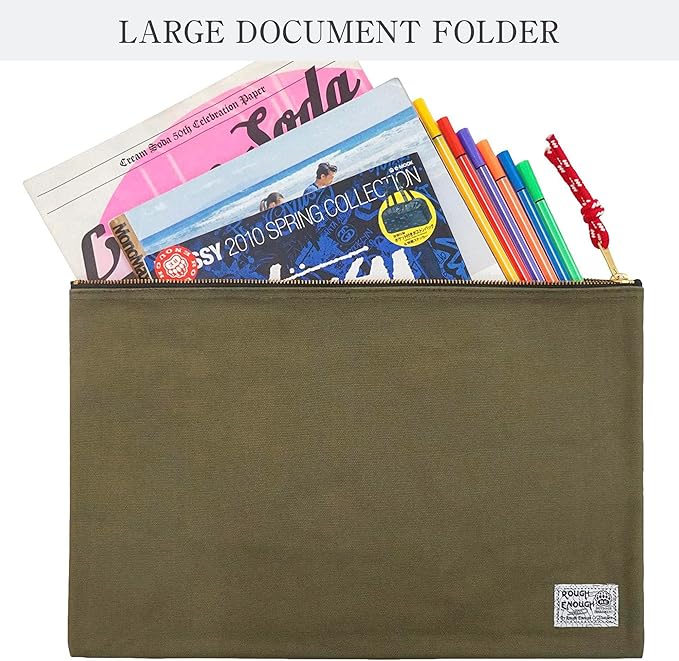 Rough Enough Important Document Storage Bag File Folder Organizer Pouch - Image 8