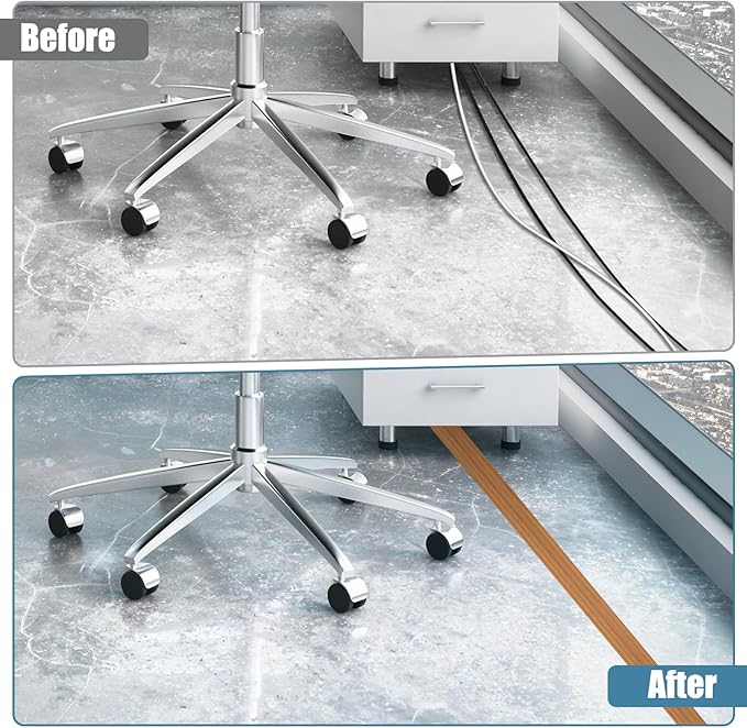 Floor Cord Covers for Wires 20FT Cable Hider Wire Cover Self Adhesive Cord - Image 4
