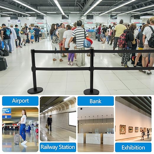 Therwen 6 Pcs Double Retractable Belt Barrier - Image 6