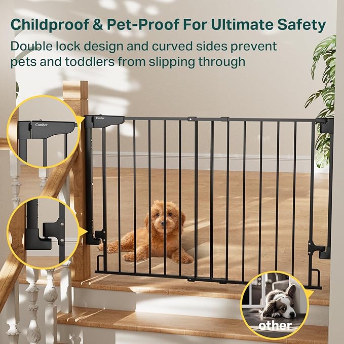 Cumbor 2 Pack 29.2-43" No Bottom Bar Baby Gate - Image 7