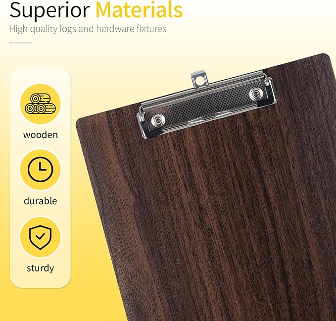 Wood-Grain Lap Board Clipboard, - Image 3