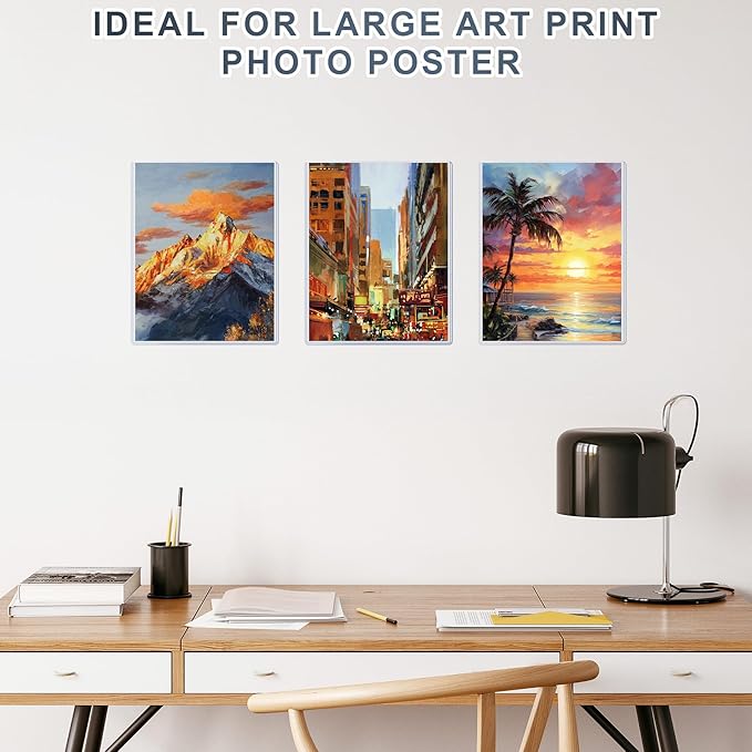 AKONEGE 5PCS 11" x 14" Rigid Print Protectors Hard Plastic Sheet Page - Image 6