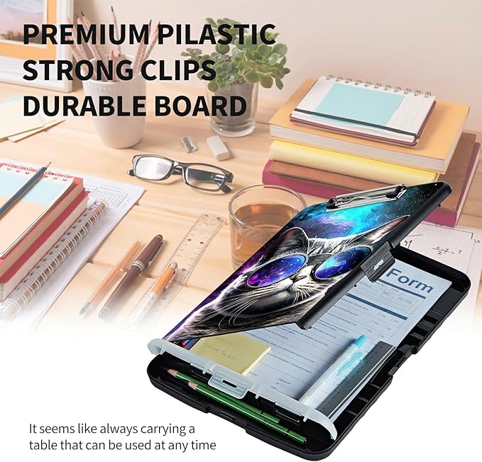 Clipboard with Storage High Capacity Plastic Nursing Clipboards with Pen Holder - Image 6
