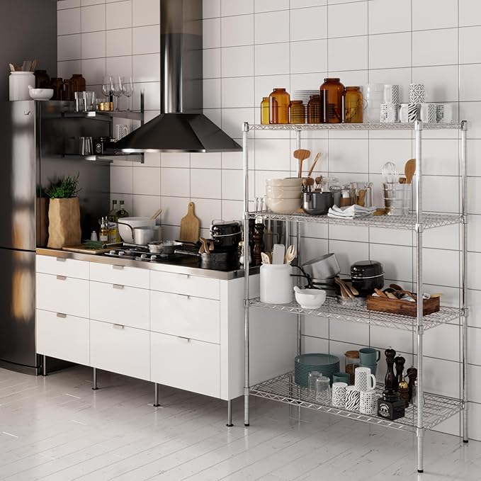 21" Deep x 42" Wide x 64" Height Wire Shelving Kit | 4-Tier | NSF Commercial - Image 2