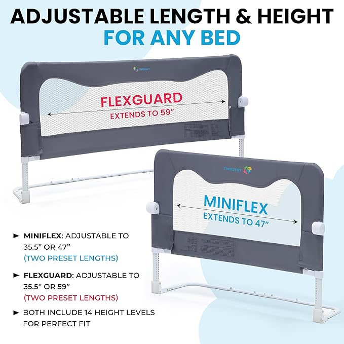 TotCraft MiniFlex Adjustable Length & Height Bed Rail - Image 2