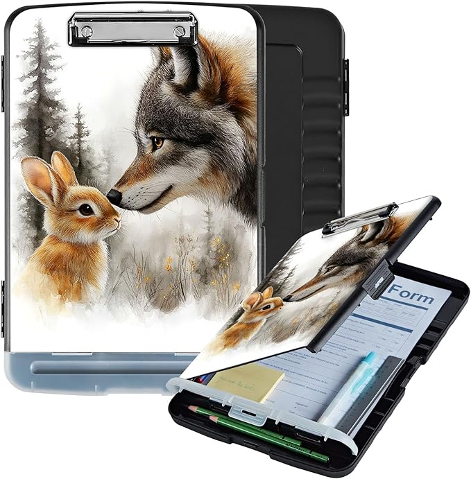 Clipboard with Storage Box & Pen Holder, Heavy Duty Clip Boards 8.5x11 by Unknown