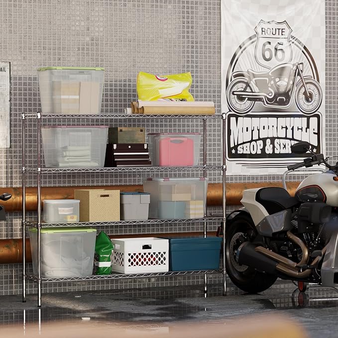 14" Deep x 60" Wide x 54" Height Wire Shelving Kit | 4-Tier | NSF Commercial - Image 6