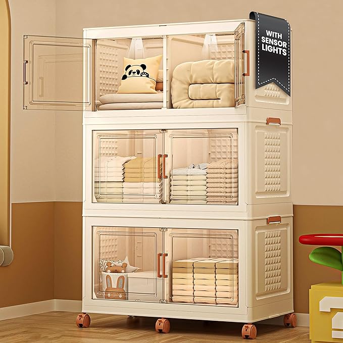 FINCHESCLUB 568QT Large Stackable Storage Bins by FinchesCLUB