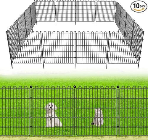 10 Panels No Dig Decorative Garden Fence by OutdoorFence
