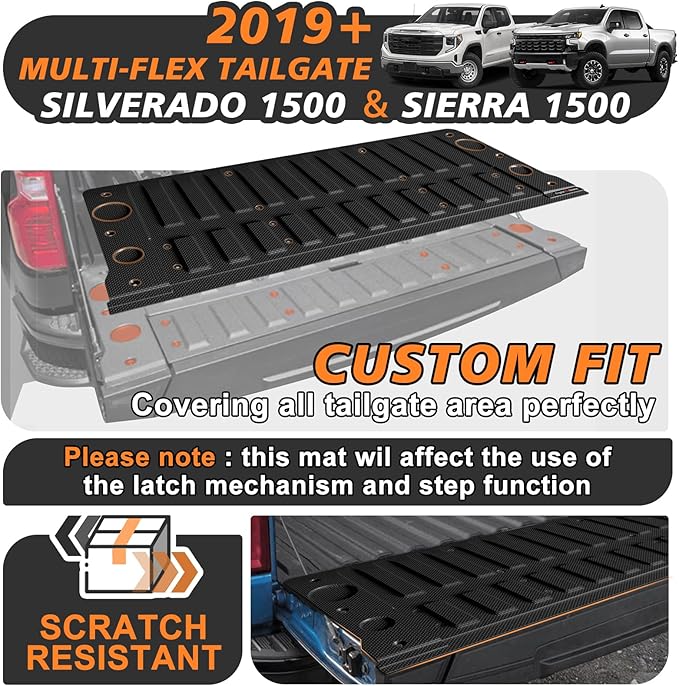 TripleAliners Tailgate Mat for 2019-2025 2026 Chevy Silverado & GMC Sierra 1500 - Image 7