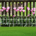 Decorative White Garden Fence Border 18in X50ft Outdoor Metal Wire Garden by FOREHOGARGARDEN%EF%BC%86HOME