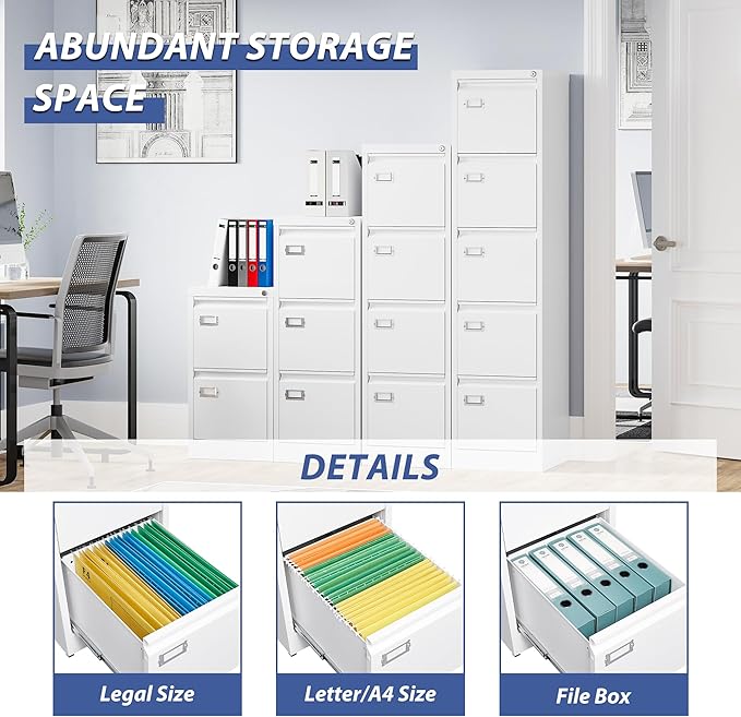 5 Drawer File Cabinet, Filing Cabinets - Image 8
