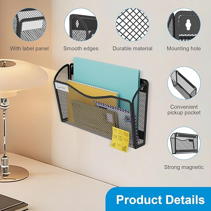 Magnetic Wall File Holder 3-Pack - Image 4