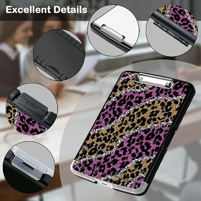 Clipboard with Storage, Office Supplies Nursing Clipboards Folder with Pen - Image 3