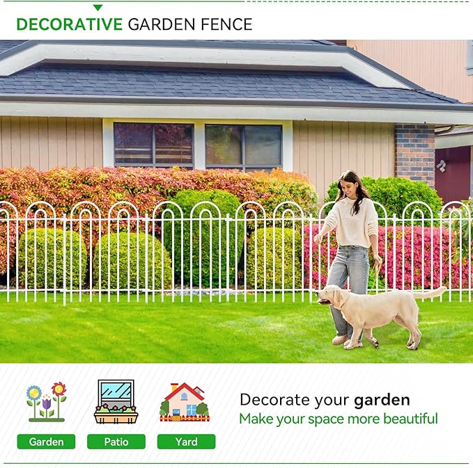 10 Panels Decorative Garden Fence - Image 6