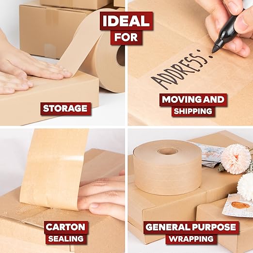 XFasten Water Activated Tape Brown - Image 4