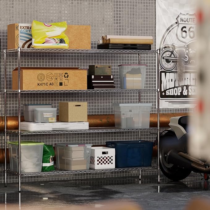 21" Deep x 72" Wide x 64" Height Wire Shelving Kit | 4-Tier | NSF Commercial - Image 5