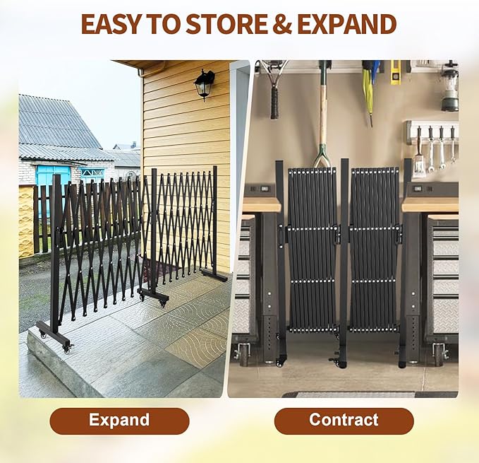 TECSPACE Aluminum Expandable Garden Fence, Portable Barricade Gate - Image 7