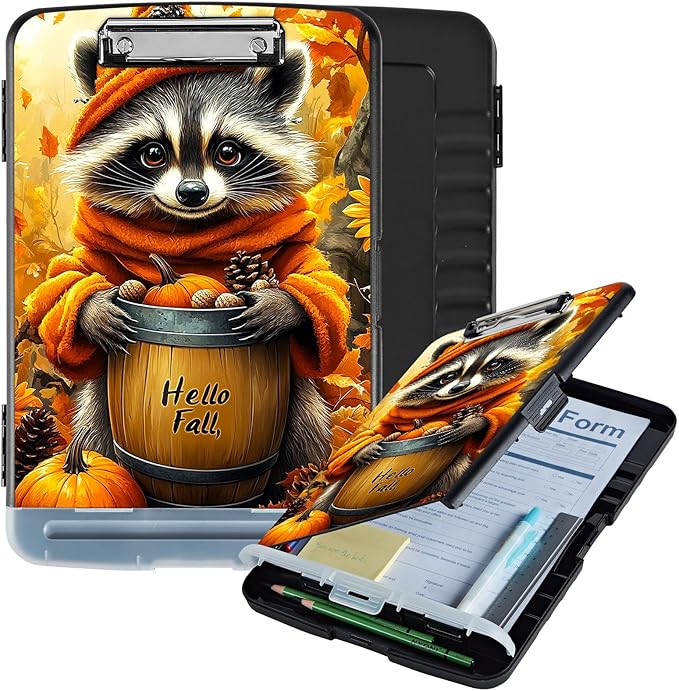 Clipboard with Storage Box & Pen Holder, Heavy Duty Clip Boards 8.5x11 by Unknown