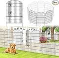 Metal Garden Fence 40 in H x 28 in W 5 Panels Total Length 11.6 ft, No Need Dig by ThealynGardens