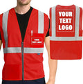 AYKRM 2 Pockets Reflective Safety Vest High Visibility Class II Mesh Vest by AYKRM