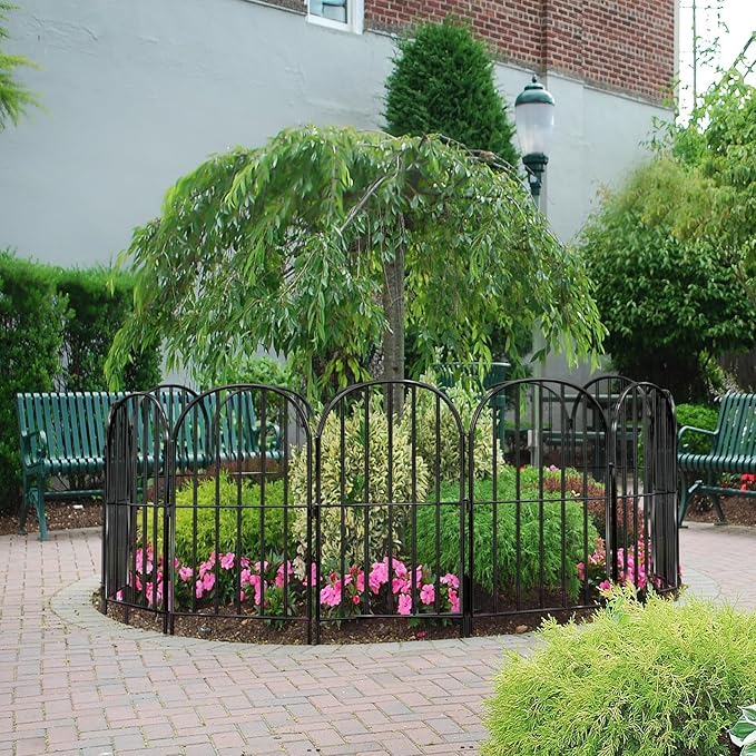 Decorative Garden Fence 24 Pack Black, 24 Ft X 24 in Animal Barrier Fences - Image 5