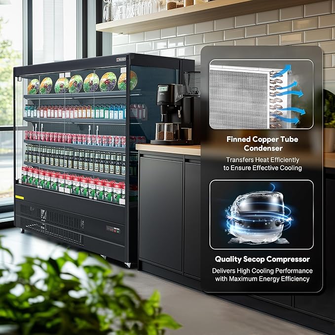 WILPREP Commercial Display Refrigerator, Grab and Go Display Refrigerator - Image 3
