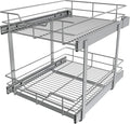 2 Tier Pull Out Cabinet Organizer 18" W X 22" D, Slide Out Drawers by STORKING