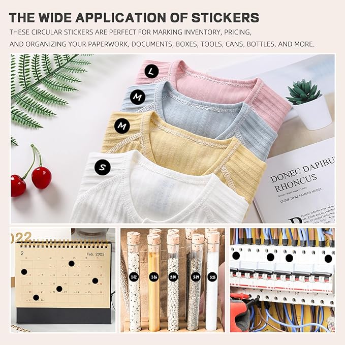 PARLAIM 1/2 Inch Round Adhesive Color-Code Dot Stickers, 500 Stickers Inventory - Image 6