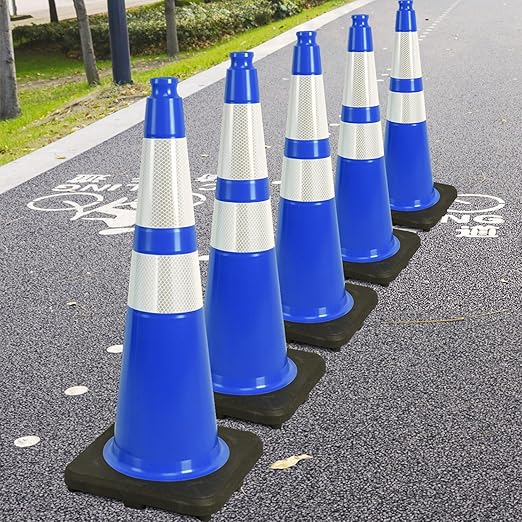 6 Pack 28" Large PVC Traffic Cones - Image 8